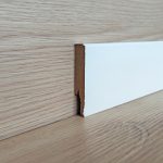 Onlywood Battiscopa MDF Bianco Liscio EVE - 14 x 75 mm - Asta da 2,4 m - Verniciabile - Conf. 12 ML-0