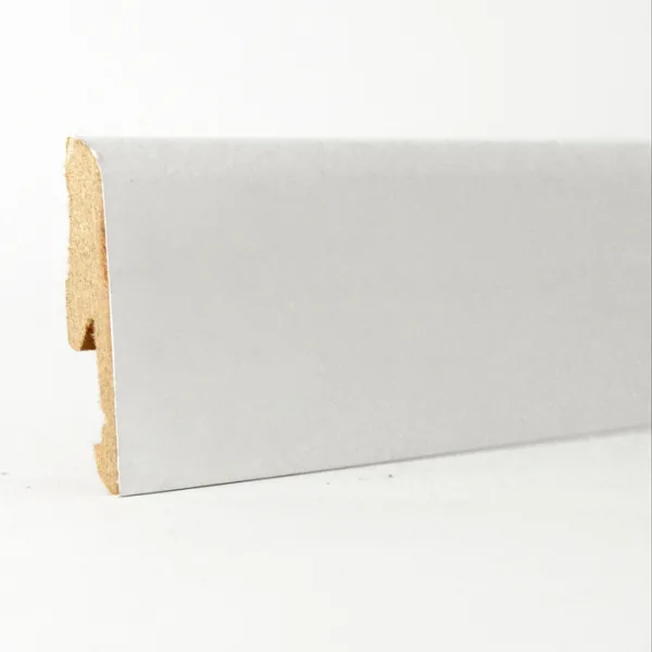 CAMPIONE - Battiscopa MDF Bianco Liscio - 14 x 58 mm - Asta da 2,4 m - Verniciabile-0
