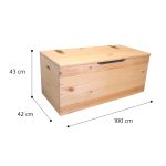 Onlywood Cassapanca in legno da interno ONLY - 100 x 42 x 43h cm -58657