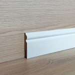 Onlywood Battiscopa MDF Bianco Ducale EVE - 14 x 75 mm - Asta da 2,4 m - Verniciabile-78564