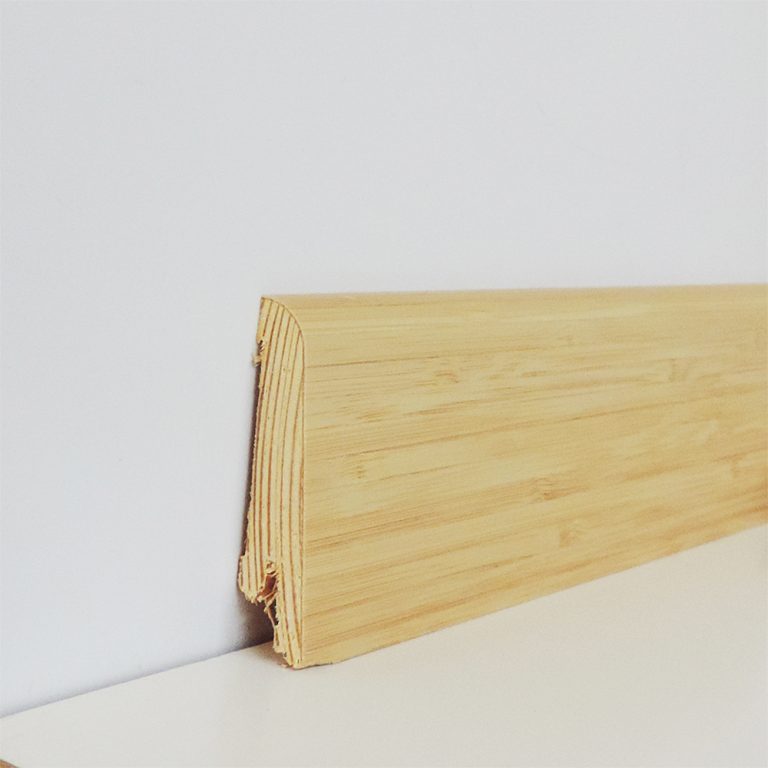 Battiscopa Impiallacciato Bamboo Listellare Verticale Naturale - 60 x 15/10 mm - Inclinato - Asta 2,5 m-0