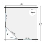 Onlywood Casetta da giardino Angolare in legno EMMA - 302 x 302 cm-77549