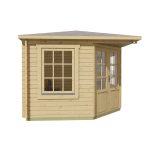 Onlywood Casetta da giardino Angolare in legno EMMA - 302 x 302 cm-77550