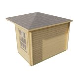 Onlywood Casetta da giardino Angolare in legno EMMA - 302 x 302 cm-77551