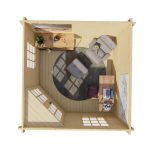 Onlywood Casetta da giardino Angolare in legno EMMA - 302 x 302 cm-77552