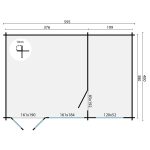 Onlywood Casetta in legno da giardino FLOW - 595 x 400 cm-77521