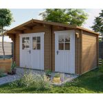 Onlywood Casetta in legno da giardino FRAGA - 450 X 300 cm - Spessore 34 mm-77357