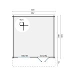 Onlywood Casetta in legno da giardino HENDRICK - 500 X 500 cm -77382