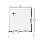 Onlywood Casetta in legno da giardino INGE - 420 X 420 cm -77367