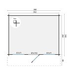 Onlywood Casetta in legno da giardino MIKA - 380 X 300 cm -77312