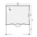 Onlywood Casetta in legno da giardino NOTTINGHAM - 540 X 420 cm -77484