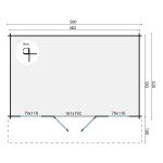 Onlywood Casetta in legno da giardino SKYLER - 500 X 320 cm -77327