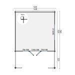 Onlywood Casetta in legno da giardino WIGAN - 540 X 520 cm -77497
