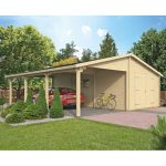 Onlywood Copertura in legno per auto BERGRREN - 830 x 765 cm -0