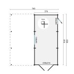 Onlywood Copertura in legno per auto BERGRREN - 830 x 765 cm -77587