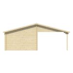 Onlywood Copertura in legno per auto BERGRREN - 830 x 765 cm -77588