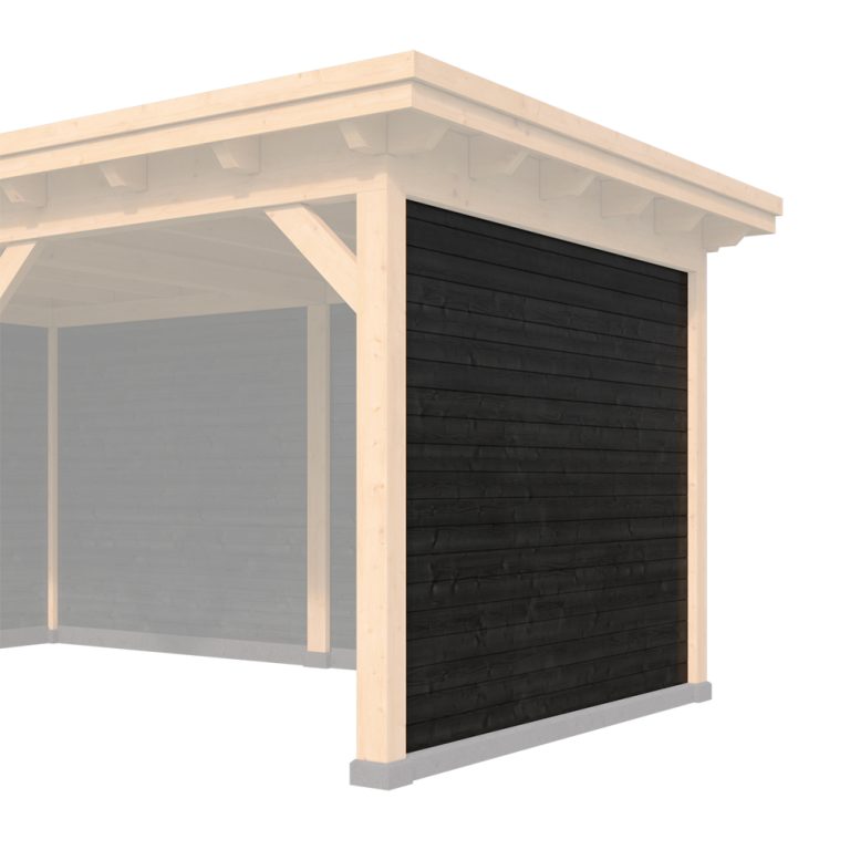 Onlywood Listelli ad incastro in Legno Trattato Nero 376 x 234 h. cm - Accessorio COMPO-0