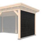 Onlywood Listelli ad incastro in Legno Trattato Nero 232 x 234 h. cm - Accessorio COMPO-0