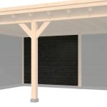 Onlywood Listelli ad incastro in Legno Trattato Nero 232 x 234 h. cm - Accessorio COMPO-77861