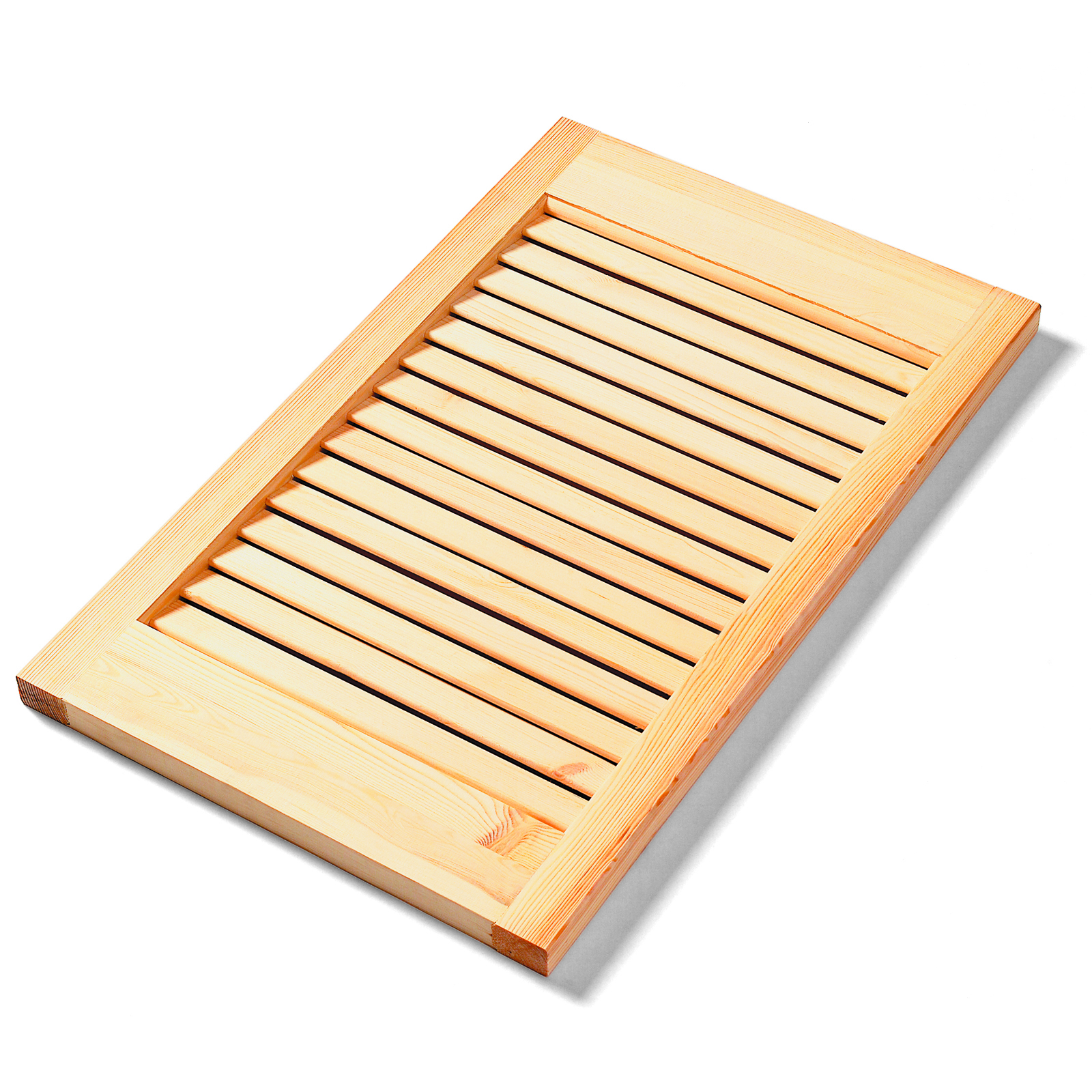 Onlywood Confezione 4 Ante in Legno 355 x 395 mm Persianate in Pino Naturale Massello -79001