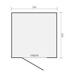 Onlywood Box - Armadio da Esterno in Legno Impregnato DURBIN 214 x 214 cm-78853