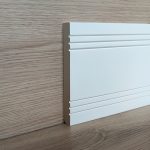 Battiscopa Legno BIANCO Laccato - Modello VENEZIA - 160 x 18 mm - Sagomato-78980