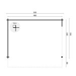 Onlywood Gazebo in Legno Chiuso THURINGER 500x350 cm con Frangivista-78657