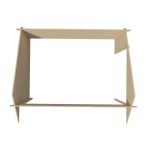 Onlywood Gazebo in Legno Chiuso THURINGER 500x350 cm con Frangivista-78659