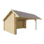Onlywood Gazebo in Legno Chiuso THURINGER 500x350 cm con Frangivista-78660