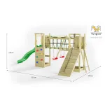 Parco Giochi in Legno Autoclavato Fungoo MAXY FUNNY - foto 2