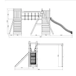 Parco Giochi in Legno Autoclavato Fungoo MAXY FUNNY - foto 5
