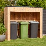 Porta bidoni da esterno 241 x 96 x 170 h.cm in Legno Trattato - RACCOLTA DIFFERENZIATA-0