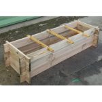 Onlywood Confezione 2 Pezzi Orti Rialzati 4 Scomparti in Legno Trattato 120 x 40 x 36 cm-79614