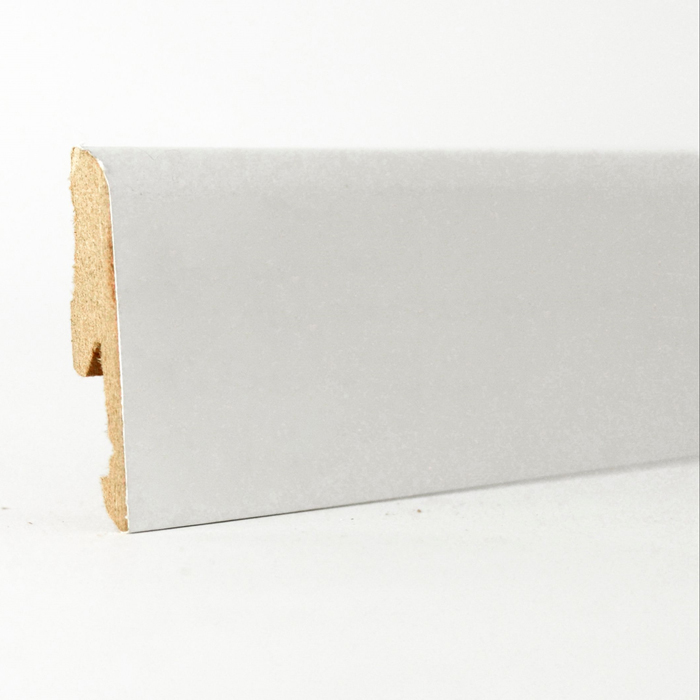 Onlywood Stock 96 ML Battiscopa MDF Bianco Liscio EVE - 10/14 x 58 mm - Verniciabile -0