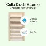 Onlywood Persiane da Esterno/Interno in Pino Naturale - L 60 x H 70-200 cm - foto 2