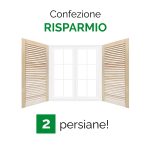 Onlywood Confezione 2 Persiane in Legno da Esterno in Pino Naturale Massello - 600 x 800 mm-80141