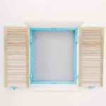 Onlywood Confezione 2 Persiane in Legno da Esterno in Pino Naturale Massello - 600 x 700 h mm-80163