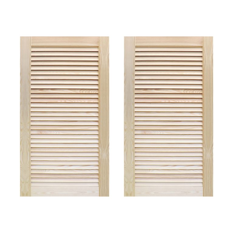 Onlywood Confezione 2 Persiane in Legno da Esterno in Pino Naturale Massello - 600 x 1000 mm-0
