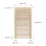 Onlywood Persiane da Esterno/Interno in Pino Naturale - L 60 x H 70-200 cm - foto 4