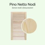 Onlywood Confezione 2 Persiane in Legno da Esterno in Pino Naturale Massello - 600 x 900 mm-80133