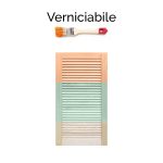 Onlywood Confezione 2 Persiane in Legno da Esterno in Pino Naturale Massello 600 x 1200 mm-80108