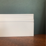 Onlywood 25 ML Battiscopa Legno BIANCO Laccato - Modello Ducale - 100 x 13 mm-80613