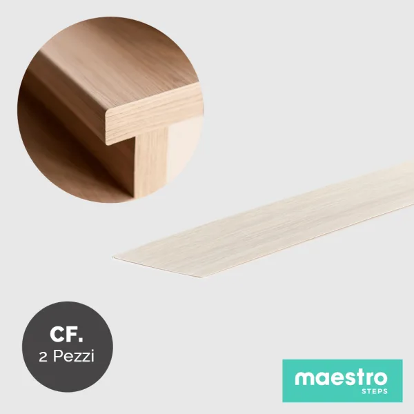 BORDO DI FINITURA NEVADA OAK Rivestimento per Scale Interne - Confezione 2 Pezzi-0