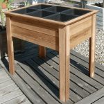 Onlywood Orto in terrazzo SUN in Legno Trattato color Noce 59,5 x 84,5 x 81,5 cm - 6 Vasi-0