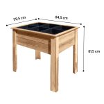 Onlywood Orto in terrazzo SUN in Legno Trattato color Noce 59,5 x 84,5 x 81,5 cm - 6 Vasi-90262