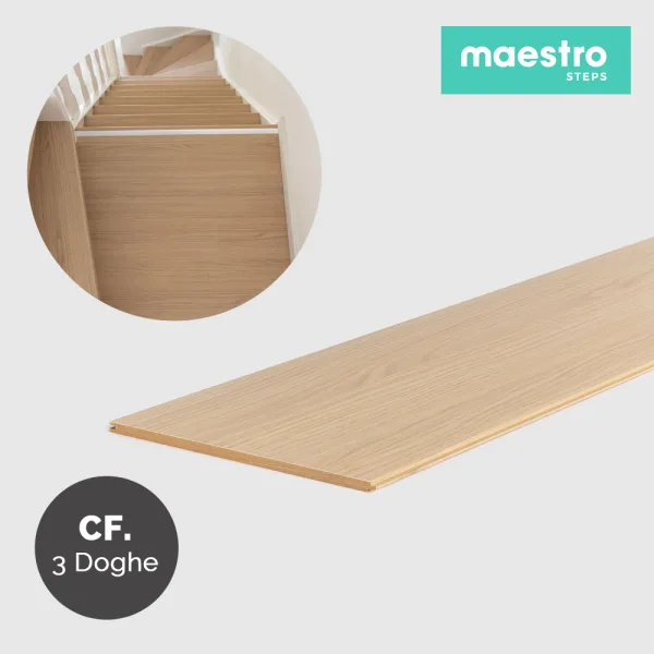 PIANEROTTOLO FLORIDA OAK Rivestimento per Scale Interne - Confezione 1,38 MQ-0