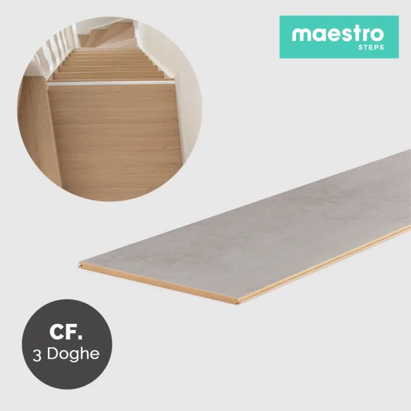PIANEROTTOLO LIGHT GREY STONE Rivestimento per Scale Interne - Confezione 1,38 MQ-0