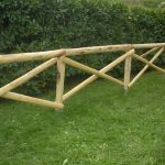 Onlywood Staccionata Croce S. Andrea in Castagno scortecciato (dimensioni L 150cm x H 150cm) - Modulo continuativo con 1 piantone-80768