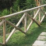 Onlywood Staccionata in Legno a Croce Sant'Andrea in Pino. Dimensioni (misure L 150 centimetri x H 150 centimetri). Modulo continuativo con 1 piantone-80711