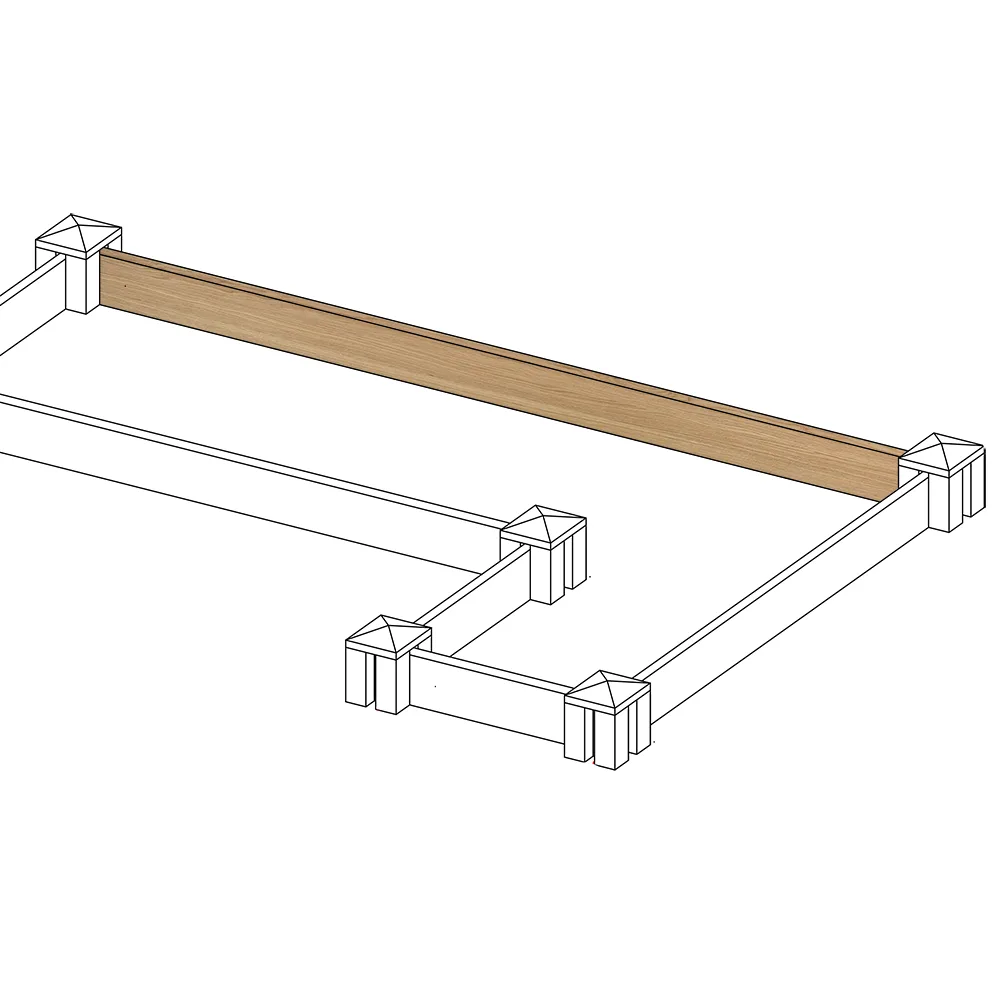 Onlywood Orto rialzato componibile LEGORTO - Perlina in Legno trattato larghezza 200 x 13 cm - Spessore 2cm